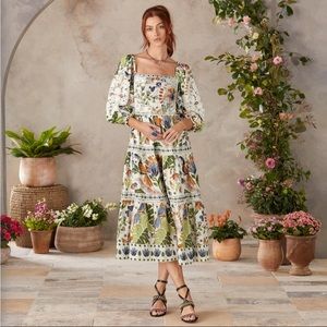 FARM Rio Summer Garden Midi Dress size S